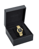 Versace Greek VE5B00625 Three Hands Επιχρυσωμένο ανοξείδωτο ατσάλι Μπρασελέ Μαύρο χρώμα καντράν