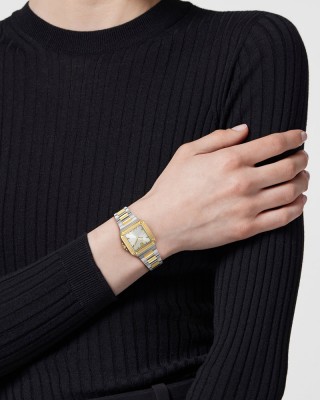 Versace Greca Edge VE5G00226 Three Hands Ανοξείδωτο ατσάλι Μπρασελέ Ασημί χρώμα καντράν Επιχρυσωμένη στεφάνη