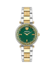 Versace Reve VE8B00524 Quartz Ανοξείδωτο ατσάλι Μπρασελέ Πράσινο χρώμα καντράν Επιχρυσωμένη στεφάνη