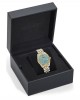 Versace V-Code Lady VE8I00524 Quartz Ανοξείδωτο ατσάλι Διμεταλλικό Μπρασελέ Τιρκουάζ χρώμα καντράν Επιχρυσωμένη στεφάνη