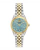 Versace V-Code Lady VE8I00524 Quartz Ανοξείδωτο ατσάλι Διμεταλλικό Μπρασελέ Τιρκουάζ χρώμα καντράν Επιχρυσωμένη στεφάνη