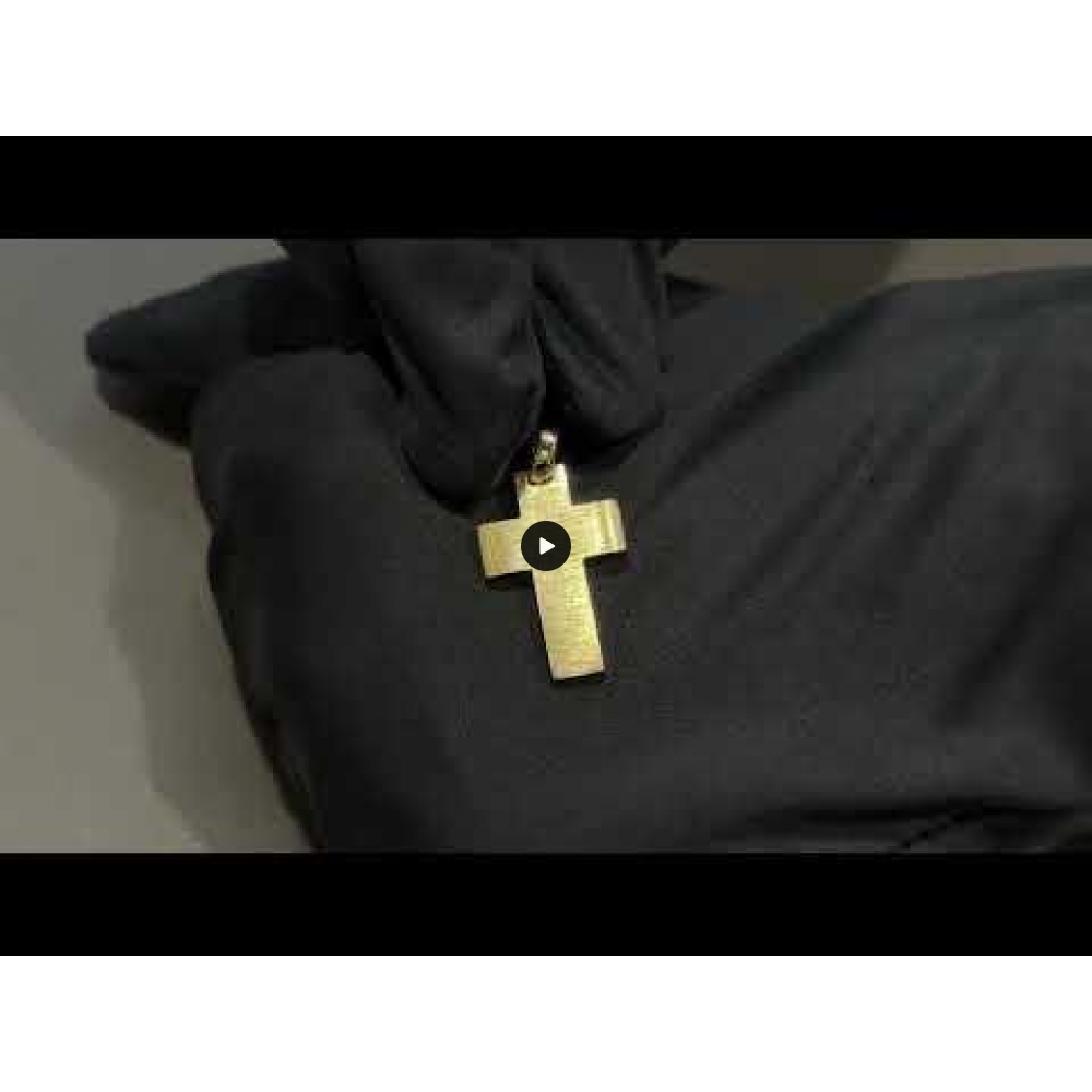 Αντρικός σταυρός Κίτρινος χρυσός K14 Aneli collection Κωδικός 013846
