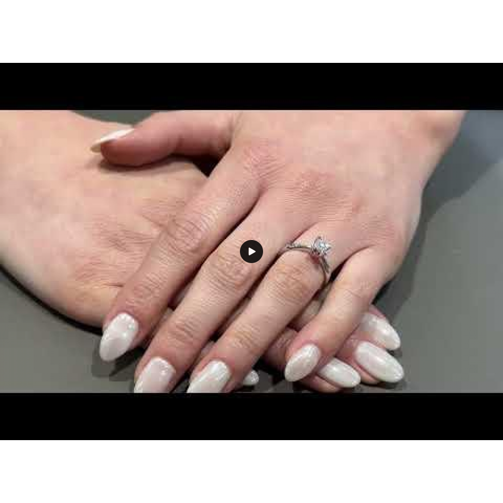 Μονόπετρο δαχτυλίδι Λευκός χρυσός Κ14 με ημιπολύτιμες πέτρες με invisible κάρφωμα Κωδικός 006655