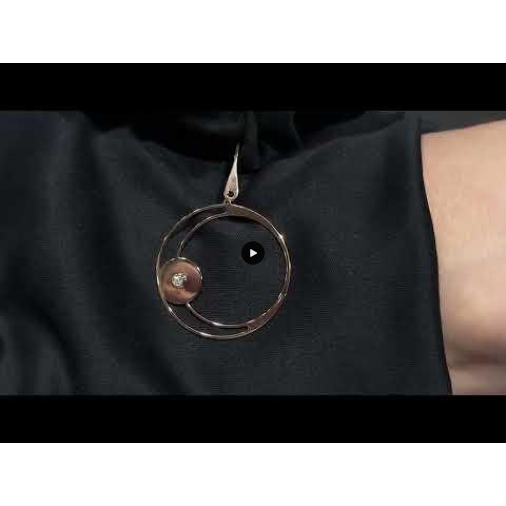 Σκουλαρίκια Crescent Large Single Brilliant Ροζ χρυσός Κ14 Κωδικός 6807