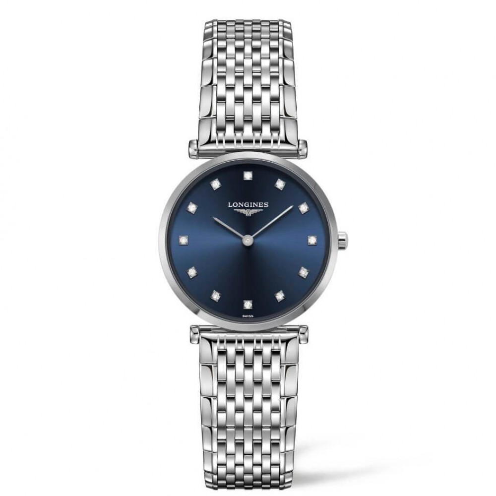 Longines La Grande Classique L4.512.4.97.6 Quartz Ανοξείδωτο ατσάλι Μπρασελέ Πλάκα φιλντίσι καντράν Διαμάντια