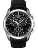 TISSOT Couturier T035.617.16.051.00 Quartz Ανοξείδωτο ατσάλι Μαύρο δερμάτινο λουρί Μαύρο χρώμα καντράν