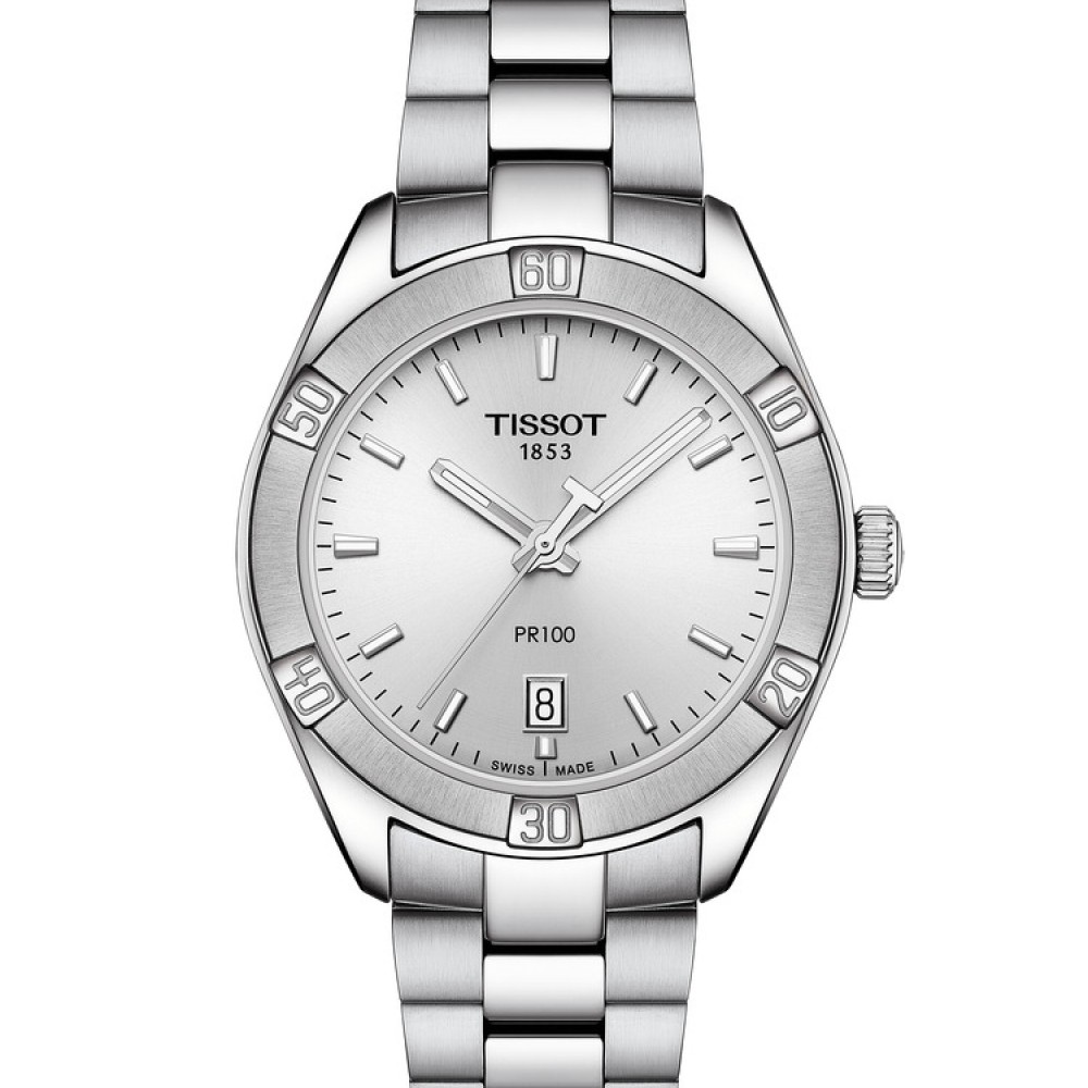 TISSOT PR 100 T101.910.11.031.00 Quartz Ανοξείδωτο ατσάλι Μπρασελέ Φιλντίσι χρώμα καντράν