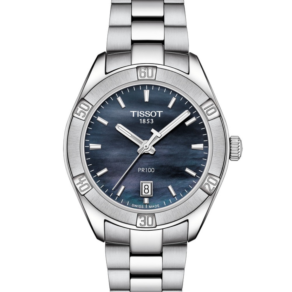 TISSOT PR 100 T101.910.11.121.00 Quartz Ανοξείδωτο ατσάλι Μπρασελέ Μπλε χρώμα καντράν