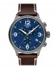 TISSOT T-Sport chrono XL T116.617.36.047.00 Quartz Ανοξείδωτο ατσάλι Καφε δερμάτινο λουρί Μπλε χρώμα καντράν