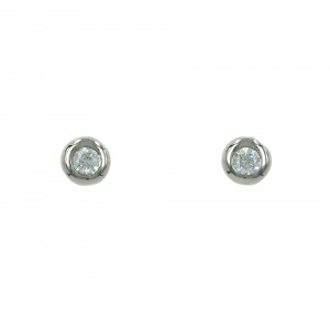 Earrings White gold K14 with semiprecious stone Code 005410 