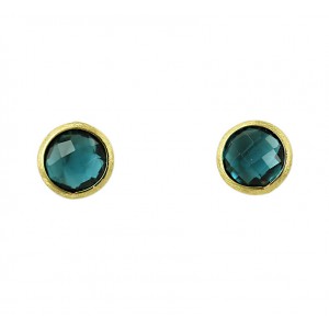 Earrings Yellow gold K14 with Topaz Code 005634 
