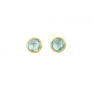 Earrings Yellow gold K14 with Topaz Code 005636 