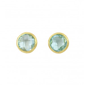 Earrings Yellow gold K14 with Topaz Code 005637 