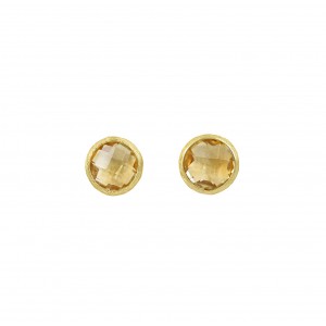 Earrings Yellow gold K14 with Citrine Code 005640 