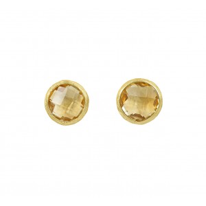 Earrings Yellow gold  K14 with Citrine Code 005641