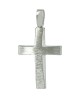 Αντρικός σταυρός Λευκός χρυσός Κ14 Κωδικός 007065