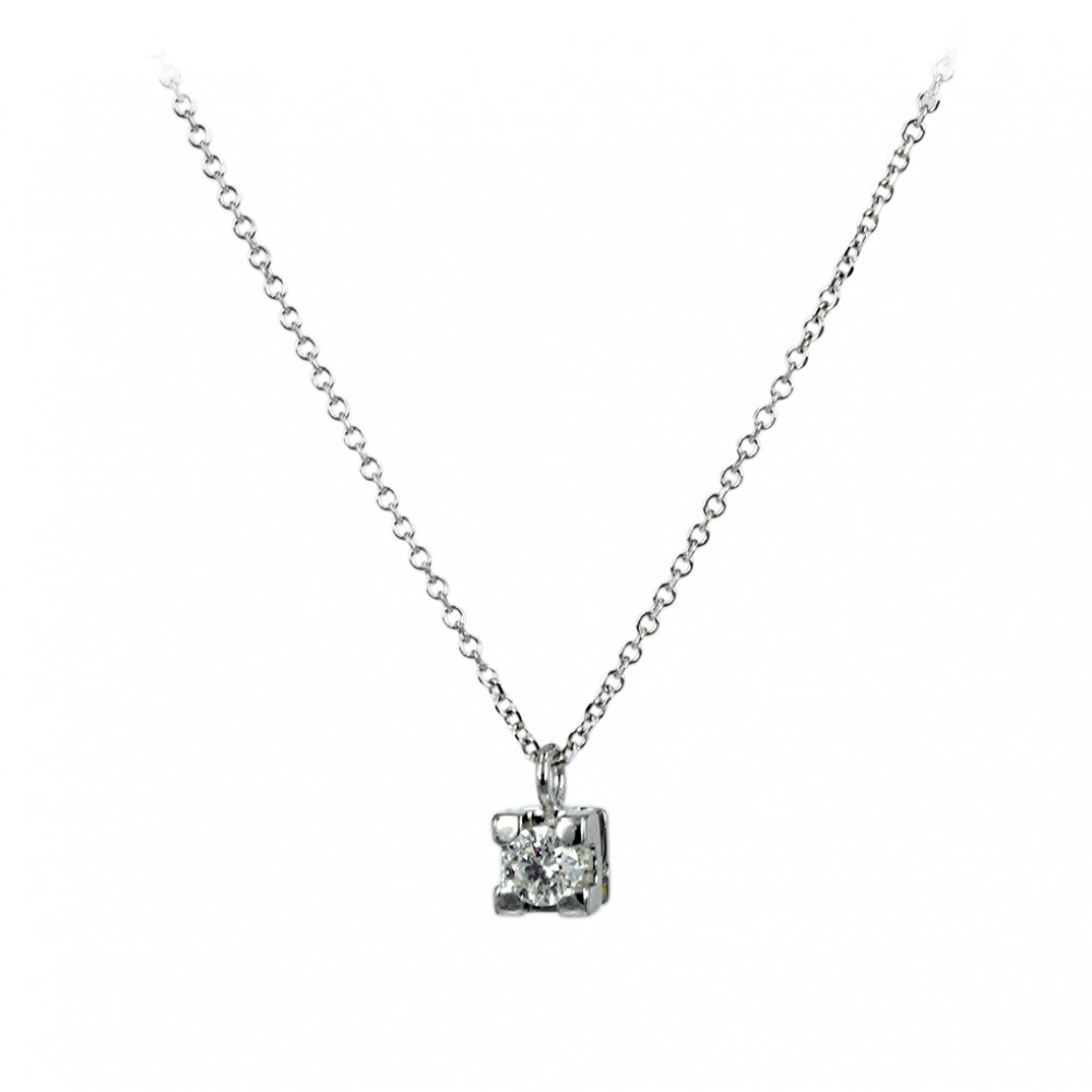 Diamond necklace White gold  K18 Code 006176 