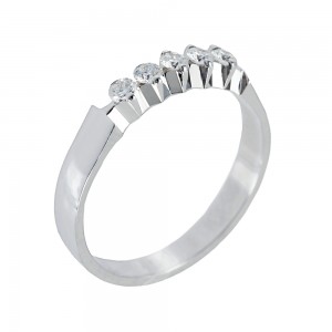 Diamond ring White gold K18 Code 006709 